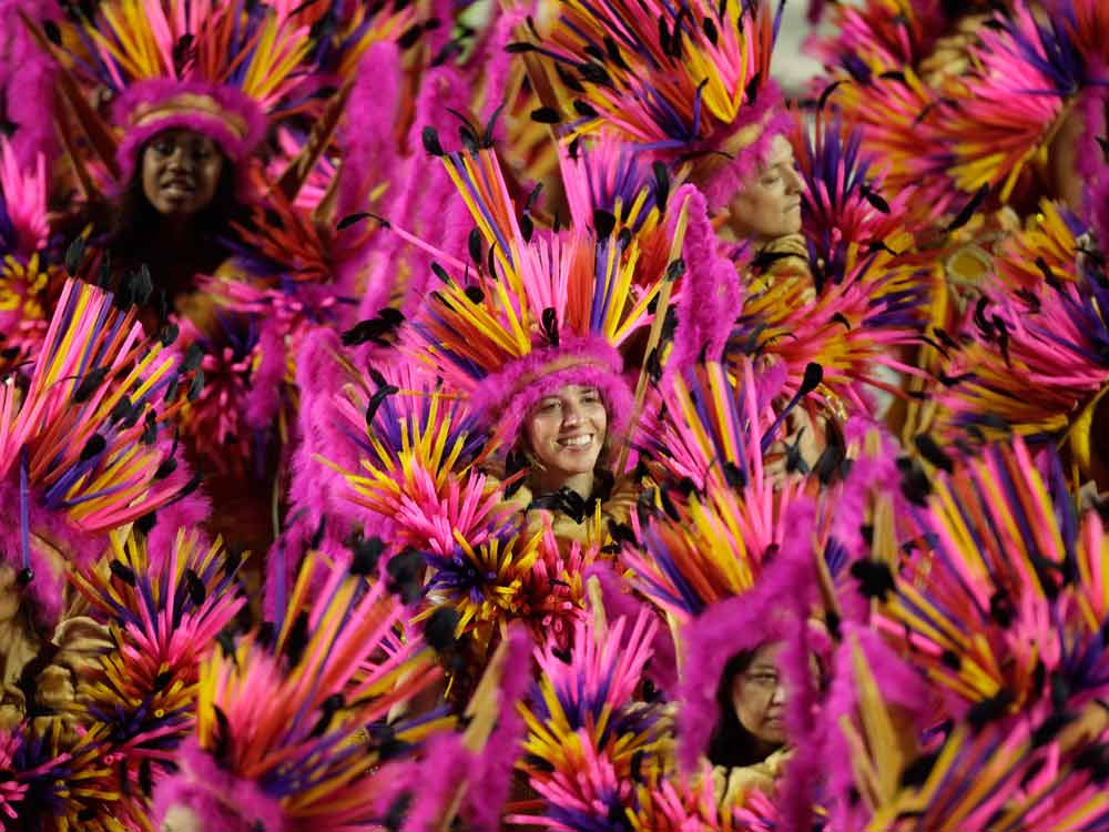 Parading in Sambadrome, Rio Carnival